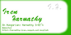 iren harmathy business card
